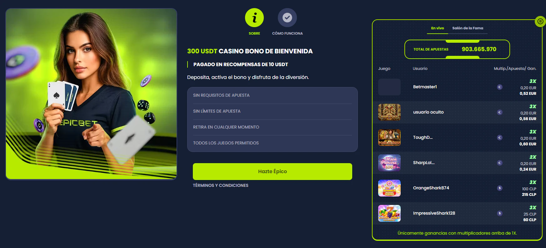 Bono de Bienvenida de Epicbet